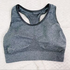 Sweaty Betty Charcoal Seamless Racerback Sports Bra